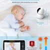 iFamily Baby Monitor with 2 Cameras | Remote Pan-Tilt-Zoom Video Baby Monitor with Camera and Audio, 5” Large Display, Night Vision, Temperature Display, Lullaby, 2 Way Audio & 960ft Range