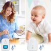 Audio Baby Monitor Crown [Updated Version] TimeFlys,Temperature Monitoring,Vibration,Lullabies,Rechargeable Battery,Two Way Talk,USB Connection,Zero Emission at Night Mode,Long Range up to 1000 ft