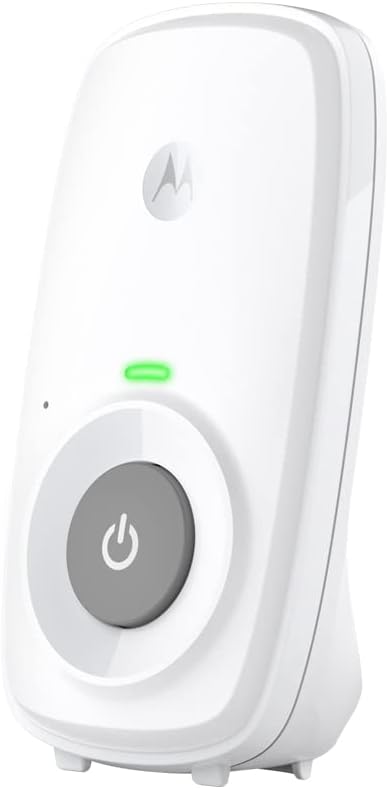 Motorola Nursery AM24 Audio-Only Baby Monitor, LCD Screen, 1000ft Range, 2-Way Talk, Temp Sensor, Portable Parent Unit (Built-in Rechargeable Battery)