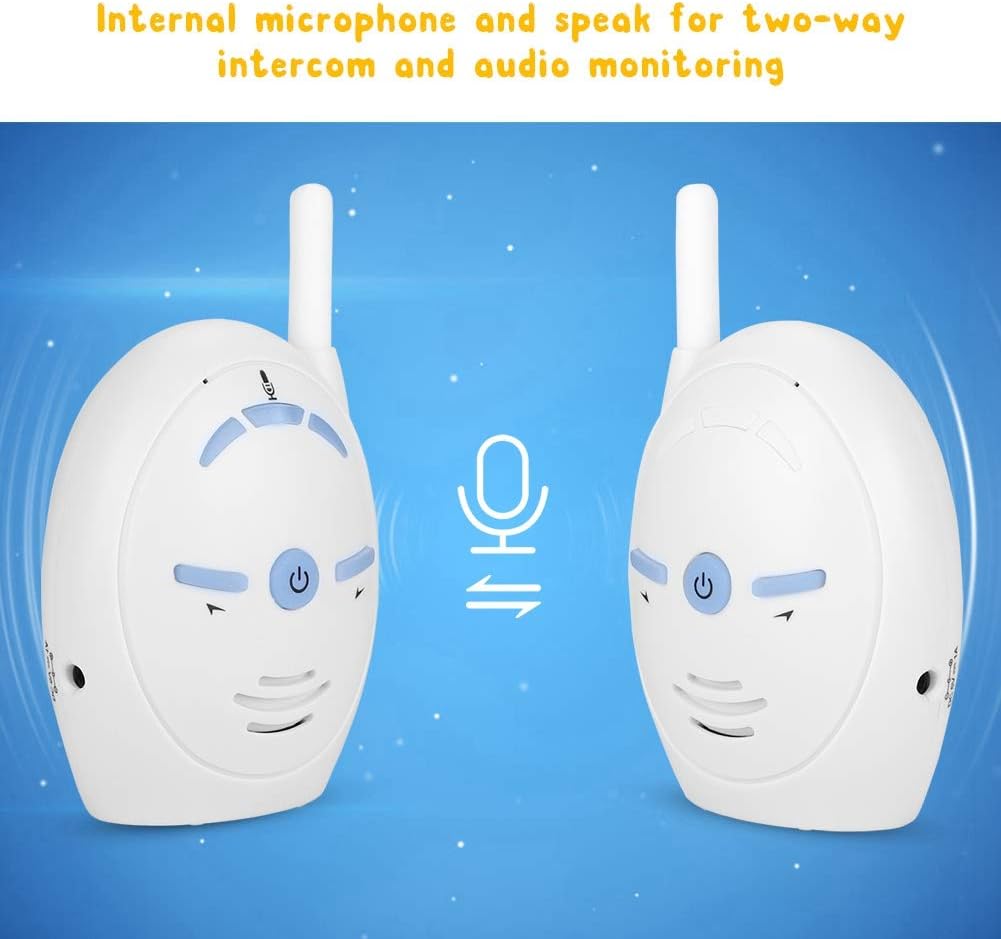 Digital Audio Baby Monitor, Nanny Intercom Surveillance System Support Two Way Audio, High Sensitivity Security Alarm for Home Baby Pet Monitor US