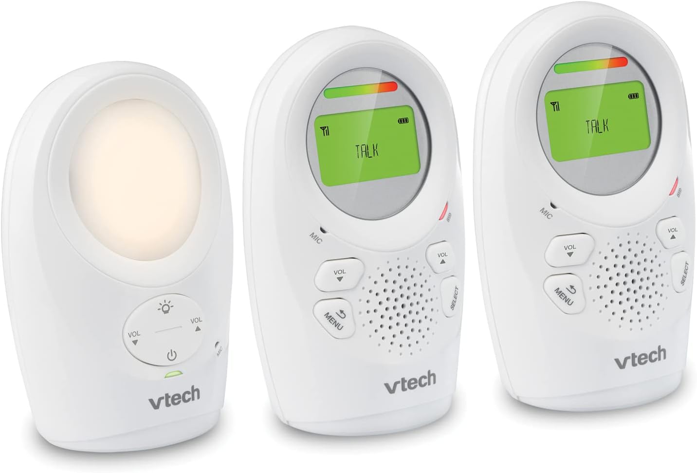VTech DM1211-2 DM1211 Digital Audio Baby Monitor with Enhanced Range (2 Parent Units) Silver