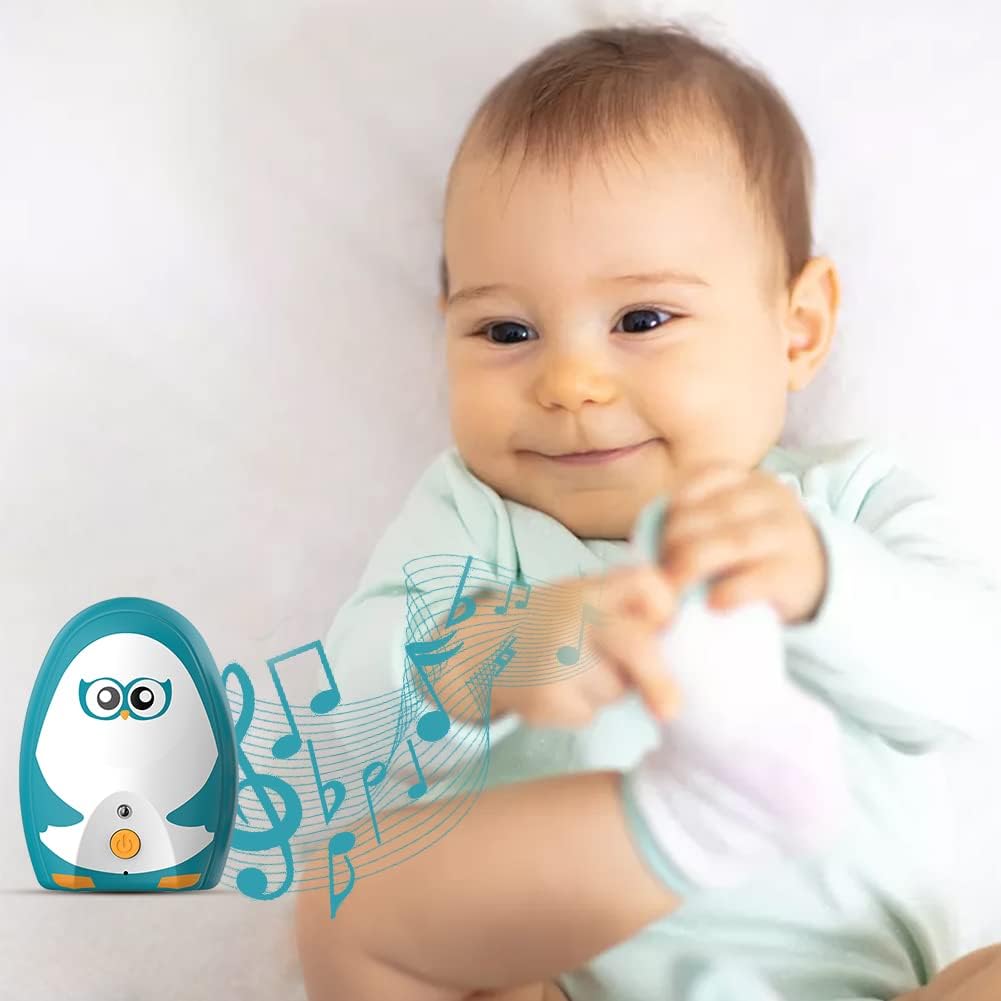 TimeFlys Audio Baby Monitor OL Portable, Two-Way Talk, Long Range up to 1000 ft, Temperature Monitoring and Warning, Lullabies, Vibration, LCD Display, 2 Cables 2 Sets of Rechargeable Battery