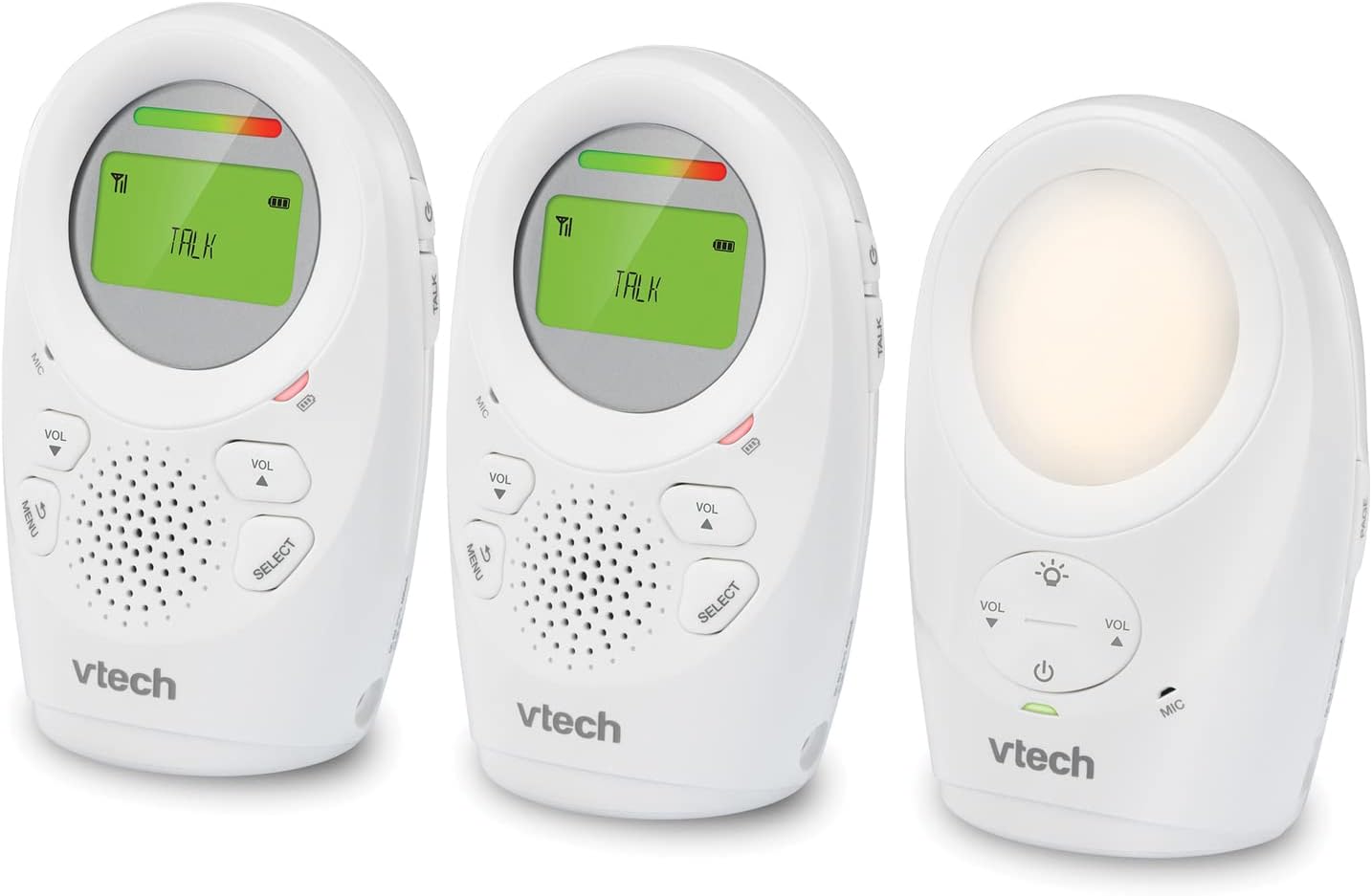 VTech DM1211-2 DM1211 Digital Audio Baby Monitor with Enhanced Range (2 Parent Units) Silver