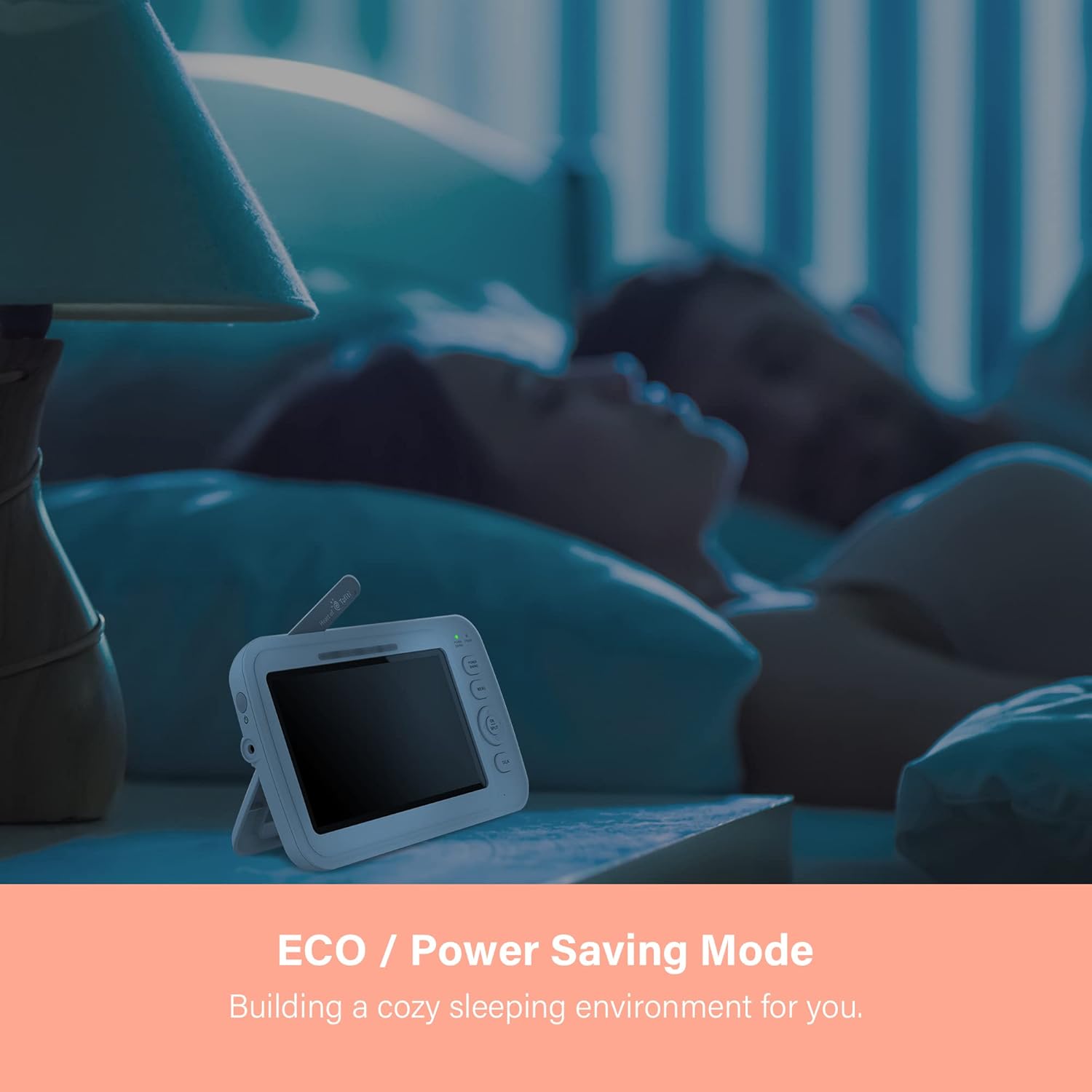 Baby Monitor with Cameras and Audio, 5" 720P HD Quad View Split Screen, Low EMF, Pan-Tilt-Zoom Night Vision Cameras, No WiFi, VOX/Voice Activation, Long Battery Life, Nile 52.