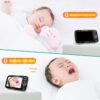 iFamily Split Screen Baby Monitor, Large Display Video Baby Monitor with 2 Cameras and Audio, Long Range, Remote pan tilt, Night Vision, Temperature Sensor, 2 Way Talk, Feeding Clock and lullabies.