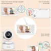 61B1Z51VyL._AC_SL1500_.jpg 6" Baby Monitor with 2 Cameras and Audio 30 Hours Battery Upgrade Split Screen Video Baby Monitor Remote Pan-Tilt-Zoom 178°Wide-Angle 150 Languages No WiFi ECO 2-Way Talk Night Vision 1000ft Travel
