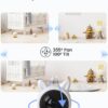 Video Baby Monitor with Camera and Audio, 2K Baby Monitor WiFi Smartphone with Night Vision, Pan-Tilt-Zoom via 4.3" Screen and APP, Cry/Motion Detection, 2-Way Audio (White 2pcs)