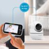 61J8N86XmRL._AC_SL1500_.jpg Baby Monitor with Camera and Audio- Video Baby Monitor with 960ft Long Range, Remote Pan-Tilt-Zoom, Night Vision, Temperature Sensor, 2-Way Talk, 8 Lullabies, 30-Hour Battery & No WiFi