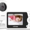 Baby Monitor with Camera and Audio, Video Baby Monitor No WiFi Night Vision, 2.4" LCD Screen Portable Baby Camera VOX Temperature Sensor Lullaby Alarm 1000ft Range, Ideal for Baby/Elderly/Pet