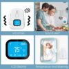 Audio Baby Monitor Crown [Updated Version] TimeFlys,Temperature Monitoring,Vibration,Lullabies,Rechargeable Battery,Two Way Talk,USB Connection,Zero Emission at Night Mode,Long Range up to 1000 ft