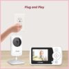 Baby Monitor with Camera and Audio, Video Baby Monitor No WiFi Night Vision, 2.4" LCD Screen Portable Baby Camera VOX Temperature Sensor Lullaby Alarm 1000ft Range, Ideal for Baby/Elderly/Pet