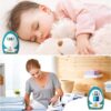 TimeFlys Audio Baby Monitor OL Portable, Two-Way Talk, Long Range up to 1000 ft, Temperature Monitoring and Warning, Lullabies, Vibration, LCD Display, 2 Cables 2 Sets of Rechargeable Battery