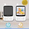 HelloBaby No WiFi Baby Monitor with Voice-Activated Night Vision,4" IPS Camera and Audio, 2-Way Talk and PTZ, 26H Battery and 1000ft Range, Portable for Nursery and Travel