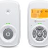 Motorola Nursery AM24 Audio-Only Baby Monitor, LCD Screen, 1000ft Range, 2-Way Talk, Temp Sensor, Portable Parent Unit (Built-in Rechargeable Battery)