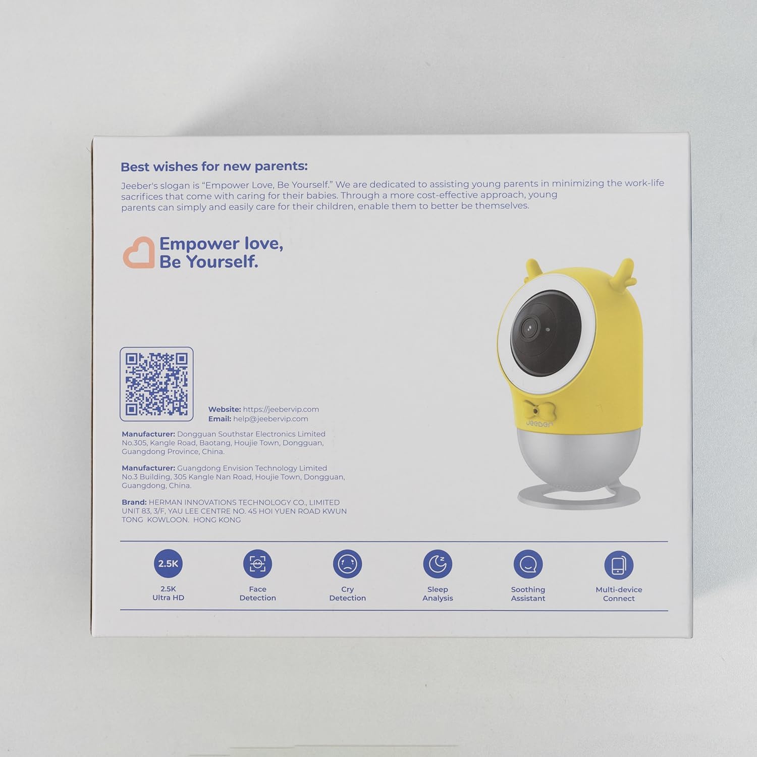 61hYKnAtD2L._AC_SL1500_.jpg 2.5K UHD Baby Monitor WiFi Smartphone, IP Camera Indoor, AI-Tailored Sleep Training, Motion & Cry Detection, Night Light, Real-Time Alerts for Smartwatch (No Subscription)