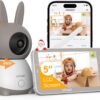 ieGeek Baby Monitor with 2K HD Resolution, Pan-Tilt-Zoom Video Baby Monitor Camera, 5'' LCD Screen & App Control, Night Vision, Cry and Motion Detection, Temp & Humidity Sensor, Two Way Audio, VOX