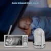 Baby Monitor 4.3'' Screen - Built in 3500mAh Battery and No WiFi Need, 1000FT Long Range Baby Monitor with Camera with Auto Night Vision,Temperature, 2-Way Talk, 8 Lullabies