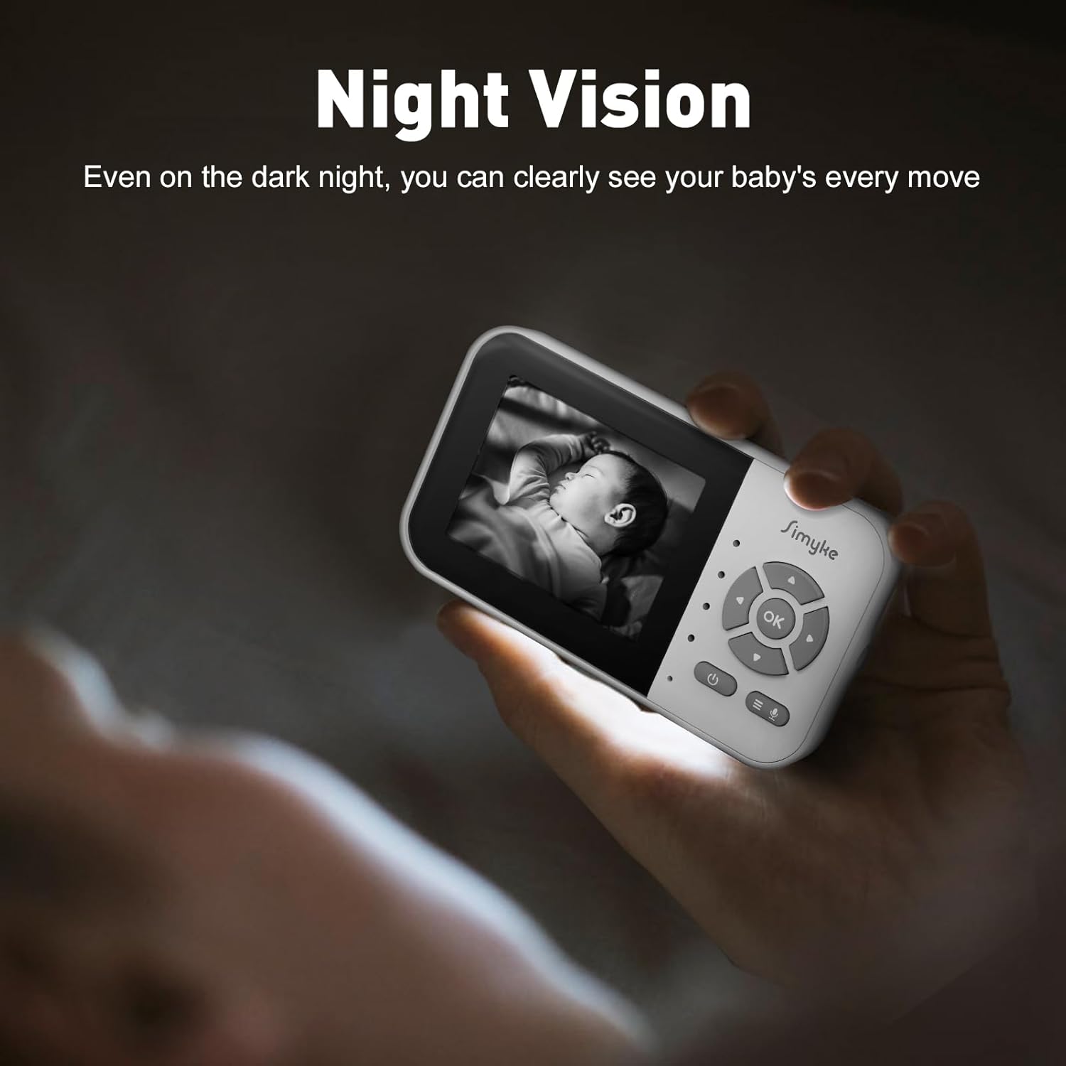 61tLNWbKO4L._SL1500_.jpg Upgrade Video Baby Monitor,WiFi Baby Camera,2.8" Display and App Control,1200ft Long Range,2 Way Talk,Auto Night Vision,Sound Alert,VOX,Temperature Sensor 5 Lullabies Feeding Remind,Home Use