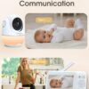 5.3“ 1080P Baby Monitor No WiFi, Video Baby Monitor with Camera and Audio, 2K Camera,1500ft Long Range Video Recording and Playback, 7000mAh Battery, Night Light, MP3, Story Book, 2-Way Talk