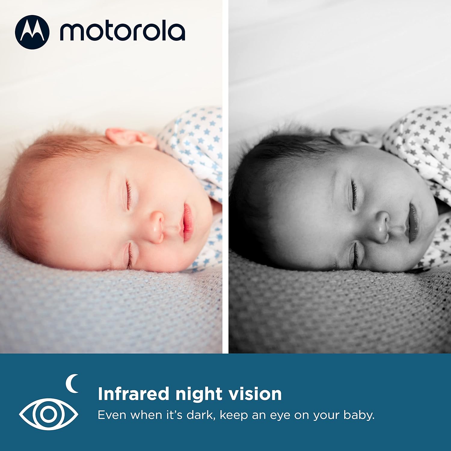 717iS1LwLL._AC_SL1500_.jpg Motorola Nursery VM50G Video Baby Monitor Camera, 1000ft Range, 2.4 GHz, 5" Screen, 2-Way Audio, Pan/Tilt/Zoom, Temp Sensor, Lullabies, Night Vision