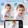 710JE3AEsL._AC_SL1500_.jpg Baby Monitor with Camera and Audio- Video Baby Monitor with 960ft Long Range, Remote Pan-Tilt-Zoom, Night Vision, Temperature Sensor, 2-Way Talk, 8 Lullabies, 30-Hour Battery & No WiFi