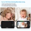 HelloBaby No WiFi Baby Monitor 5" Screen 30-Hour Battery Pan-Tilt-Zoom Video Upgrade with Camera and Audio, Night Vision, VOX, 2-Way Talk, 8 Lullabies and 1000ft Range