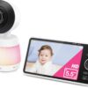 711XfP9MYpL._AC_SL1500_.jpg VTech Smart WiFi Baby Monitor, 2K Camera, 5.5-inch HD IPS Screen, Crystal Clear Infrared Night Vision, Pan-Tilt, 24x Zoom, 2-Way Talk, Multi-color Night Light, Soothing Sounds, Free App: Smart HD Plus
