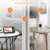 iFamily Split Screen Baby Monitor, Large Display Video Baby Monitor with 2 Cameras and Audio, Long Range, Remote pan tilt, Night Vision, Temperature Sensor, 2 Way Talk, Feeding Clock and lullabies.