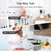 HelloBaby 4.3'' Video Baby Monitor with 30 Hours Battery, Remote Pan-Tilt-Zoom Baby Monitor No WiFi, Baby Monitor with Camera and Audio, Night Vision, ECO Mode, Two-way Talk, 8 Lullabies, 1000ft Range