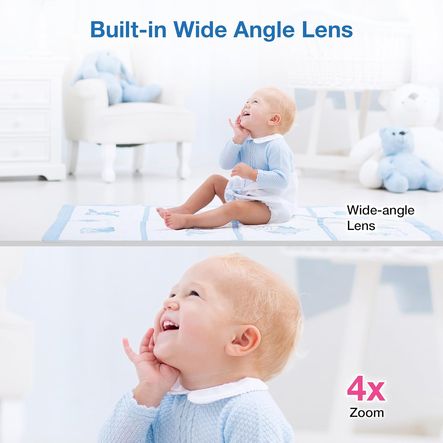 718L9trUDmL._AC_SL1500_.jpg VTech Upgraded Smart Baby Monitor VM901, 5-inch 720p Display, 1080p Camera, HD NightVision, Fully Remote Pan Tilt Zoom, 2-Way Talk, Free Smart Phone App, Works with iOS, Android