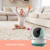 Baby Monitor with Cameras and Audio, 5" 720P HD Quad View Split Screen, Low EMF, Pan-Tilt-Zoom Night Vision Cameras, No WiFi, VOX/Voice Activation, Long Battery Life, Nile 52.