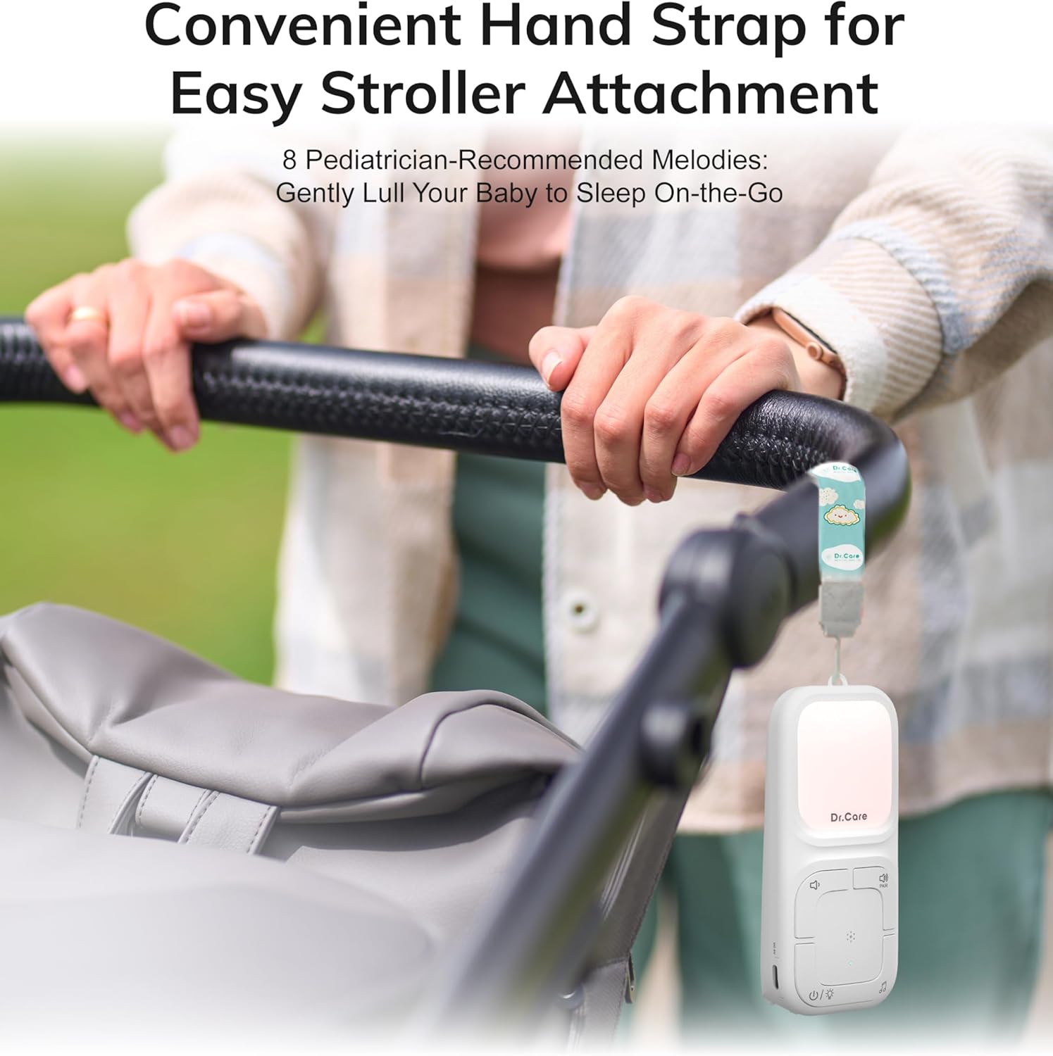 71Ame3DJVWL._AC_SL1500_.jpg NeoGo Portable Baby Audio Monitor and Sound Machine | Baby Sleep Soother | Travel | Registry Gift with 1000ft Range, Two-Way Talk, VOX, Nightlight, 8 Lullabies, and Vibrating Sound Alert