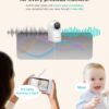 2K Video Baby Monitor with Camera and Audio, 3600ft Long Range Baby Monitor No WiFi 5.5" FHD Screen ANC Baby Camera Wireless, Room, Portable, Night Vision, 2-Way Talk, AI Cry Detect, 6000mAh
