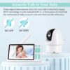 71B9IgM9VPL._AC_SL1500_.jpg Baby Monitor with Camera 3000ft Long Range 1080P Baby Viewer 2-Way-Audio 5” Color Screen Motion & Cry Detection, No App No WiFi Secure Connection Remote Pan-Tilt-Zoom-1 Camera (White)