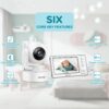 Baby Monitor with 2 Cameras and Audio, 4.3'' IPS Split-Screen Monitor with 29-Hour Battery, 1000ft Range Pan-Tilt-Zoom Video Baby Monitor No WiFi, 2X Zoom