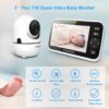 HelloBaby No WiFi Baby Monitor 5" Screen 30-Hour Battery Pan-Tilt-Zoom Video Upgrade with Camera and Audio, Night Vision, VOX, 2-Way Talk, 8 Lullabies and 1000ft Range