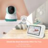 Baby Monitor with Cameras and Audio, 5" 720P HD Quad View Split Screen, Low EMF, Pan-Tilt-Zoom Night Vision Cameras, No WiFi, VOX/Voice Activation, Long Battery Life, Nile 52.
