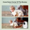bonoch MegaView Baby Monitor with 2 Cameras, 7" 720P HD Split Screen Baby Monitor No WiFi, Video Baby Monitor with Camera and Audio, 6000mAh, VOX Mode, 2 Way Audio, Remote PTZ, Auto Night Vision