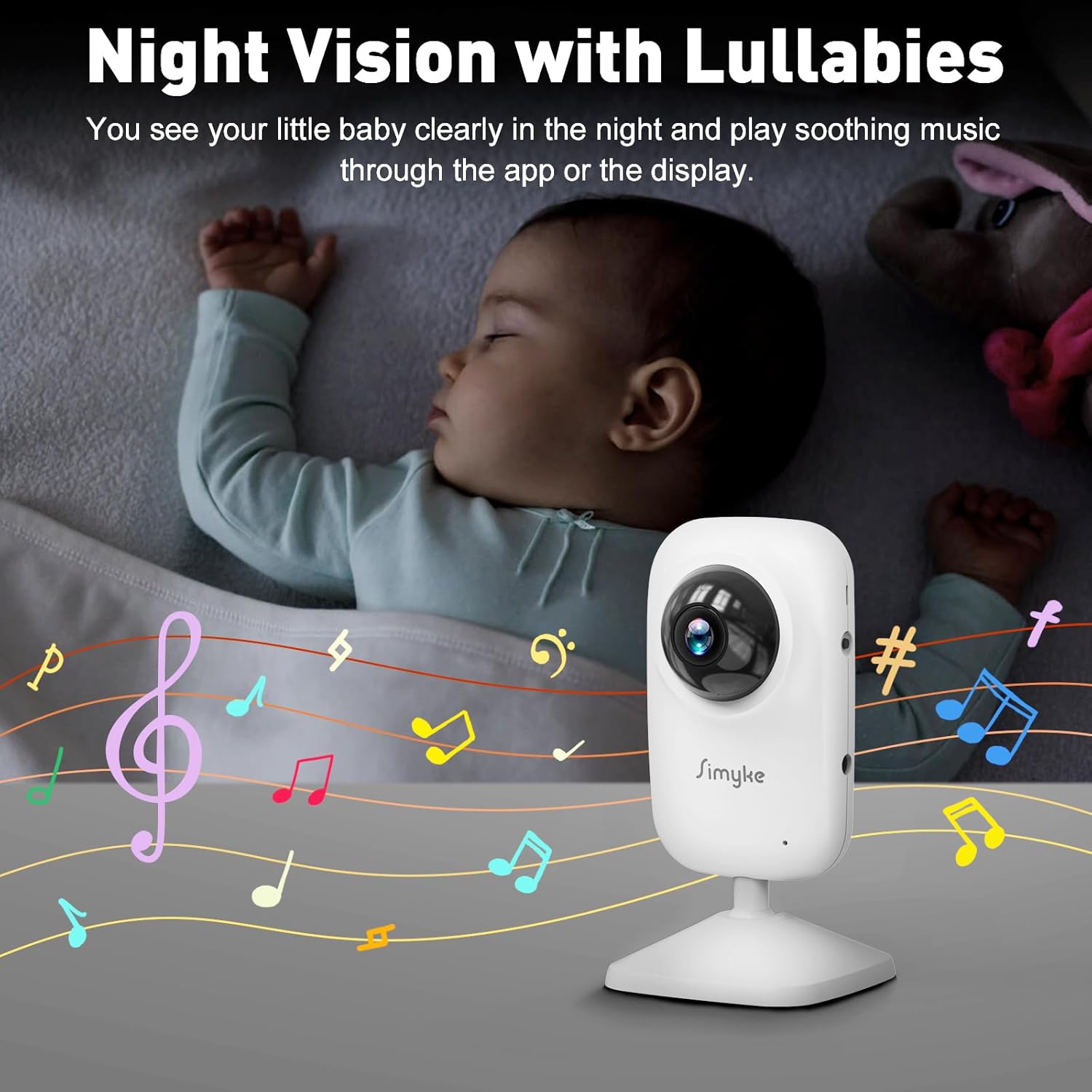 Upgrade Video Baby Monitor with 2 Cameras and Audio 2.8" Screen, Night Vision, APP, 2 Way Talk, 1200ft Long Range, Feeding Clock, Temperature Detection, Portable Wireless Baby Cam Home Use