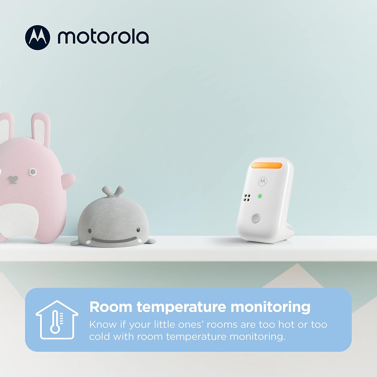 Motorola Nursery PIP11 Audio Baby Monitor, Nightlight, 1000ft Range, 2-Way Talk, Lullabies, Portable Parent Unit (AAA Rechargeable Batteries Included)