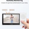 Video Baby Monitor with Camera and Audio, 2K Baby Monitor WiFi Smartphone with Night Vision, Pan-Tilt-Zoom via 4.3" Screen and APP, Cry/Motion Detection, 2-Way Audio (White 2pcs)