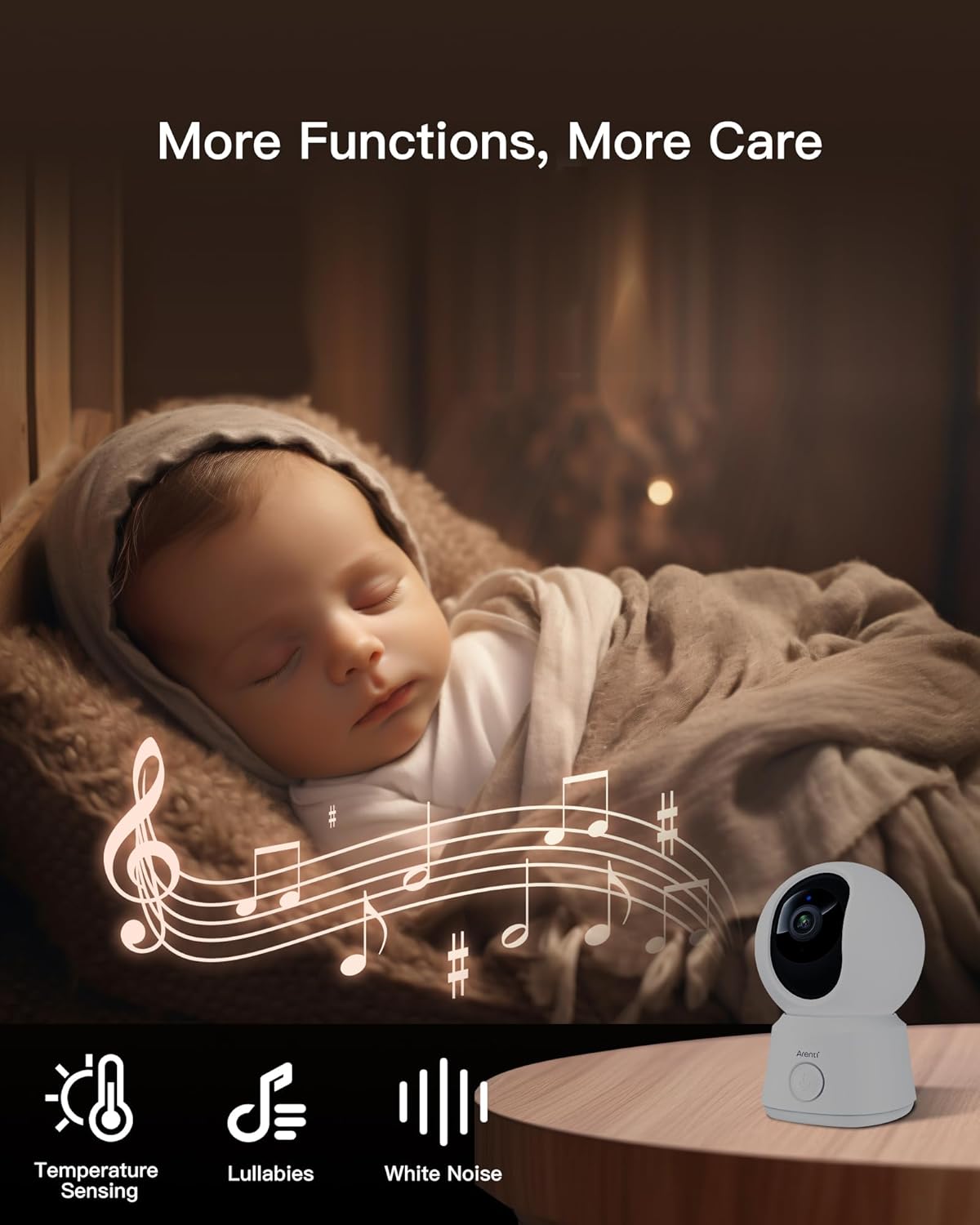 71RS61qyXqL._AC_SL1500_.jpg ARENTI Video Baby Monitor with Camera and Audio, 5-inch Smart Baby Camera Monitor with Free Phone App, 1080P, VOX, PTZ, One-Touch Call, Temp Sensor, Lullaby, Night Vision, Auto Tracking, 2-Way Talk