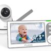 Baby Monitor 4.3'' Screen - Built in 3500mAh Battery and No WiFi Need, 1000FT Long Range Baby Monitor with Camera with Auto Night Vision,Temperature, 2-Way Talk, 8 Lullabies