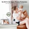 bonoch MegaView Baby Monitor with 2 Cameras, 7" 720P HD Split Screen Baby Monitor No WiFi, Video Baby Monitor with Camera and Audio, 6000mAh, VOX Mode, 2 Way Audio, Remote PTZ, Auto Night Vision