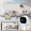 Baby Monitor 3MP 2K Wi-Fi Indoor Pan/Tilt Security Camera with Night Vision, Two-Way Audio, Motion Detection for Baby and Pet Monitor, and Bluetooth Quick Setup, Works with iOS, Android