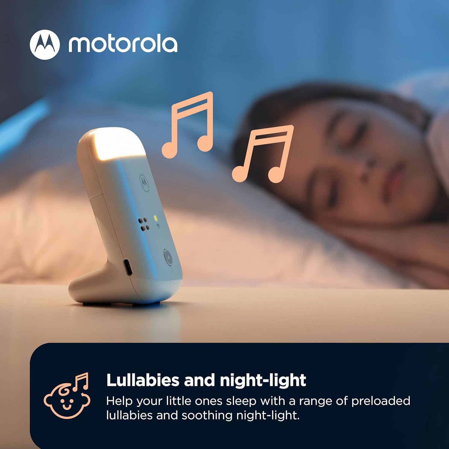 71eMhKQsKAL._SL1500_.jpg Motorola Nursery PIP15 Audio Baby Monitor, Dual Room HD Infant Monitor with Nightlight, 1500 Ft. Range, Two-Way Talk, Includes Parent Unit, 2 Monitors