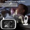 71eTVBEW8hL._AC_SL1500_.jpg Video Baby Monitor with Camera and Audio, 3.2Inch LCD Display, Infrared Night Vision, Two-Way Audio and Room Temperature Monitoring,Lullaby,Sound Activated Screen
