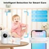 71frMXLRNDL._AC_SL1500_.jpg Baby Monitor, 4.3" Video Baby Monitor with 1080P Camera, Smart 2.4G WiFi Audio Monitor with Remote PTZ, Night Vision, 2-Way Talk, Sleep Mode, RGB Night Lights, Lullabies & 1000ft Range, APP Control