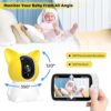 Baby Monitor with Camera and Audio, 1080P Baby Monitor No WiFi, 5'' LCD Screen, Night Vision, 1000ft Long Range, VOX, 8 Lullabies, 2-Way Talk, and Remote Pan Tilt Zoom