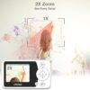 Baby Monitor with Camera and Audio - 2.4'' LCD Screen, Video Baby Monitor No WiFi Night Vision VOX Mode Pan-Tilt-Zoom Temperature Display Two-Way Audio Lullabies Feeding Alarm - 1000ft Range